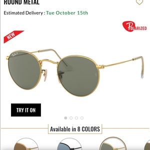 Polarized Round metal Ray Bans